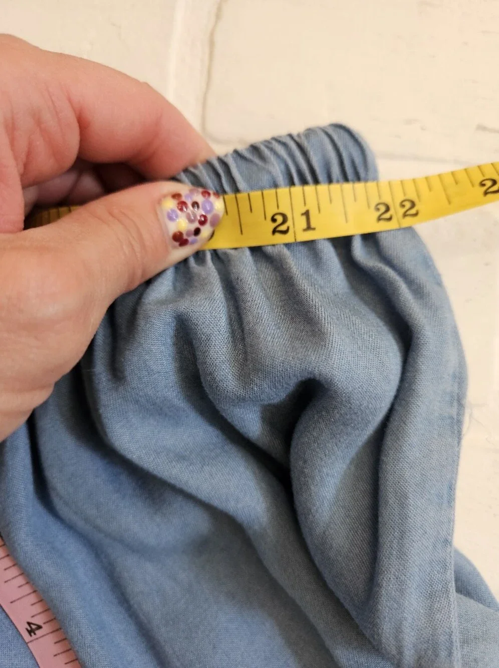 Tiered Chambray Skirt